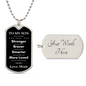 To My Son | Stronger, Braver, Smarter | Dog Tag Necklace