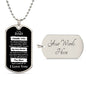 To My Dad | My Role Model | Dog Tag Necklace