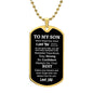 To My Son | Words of Wisdom | Dog Tag Necklace | Love, Dad