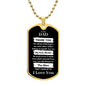 To My Dad | My Role Model | Dog Tag Necklace