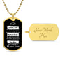 To My Dad | My Role Model | Dog Tag Necklace