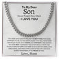 To My Son | Proud of You | Cuban Link Necklace
