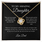 To My Amazing Daughter | Love Knot Necklace Gift