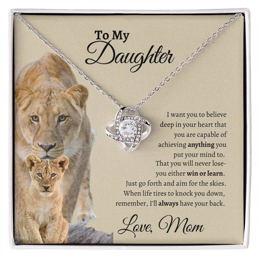 I Will Always Have Your Back | Love Knot Necklace | Love, Mom