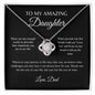 To My Amazing Daughter | Love Knot Necklace Gift