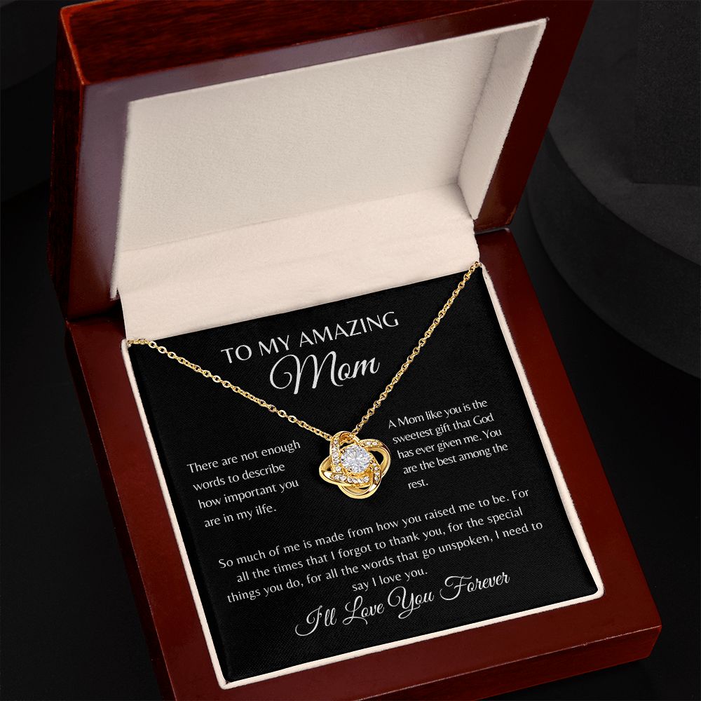 To My Amazing Mom | Love Knot Necklace Gift