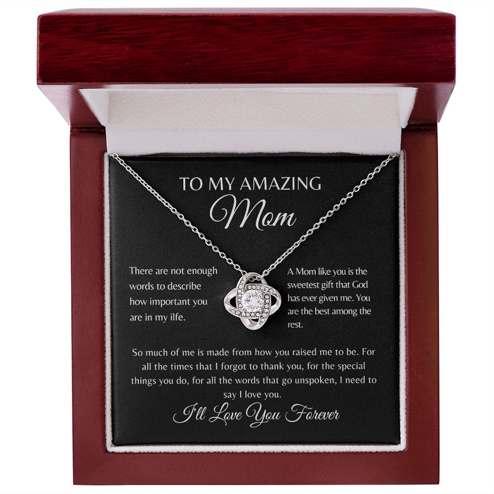 To My Amazing Mom | Love Knot Necklace Gift