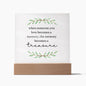 Memories Become Treasure | Acrylic Plaque | Remembrance Gift